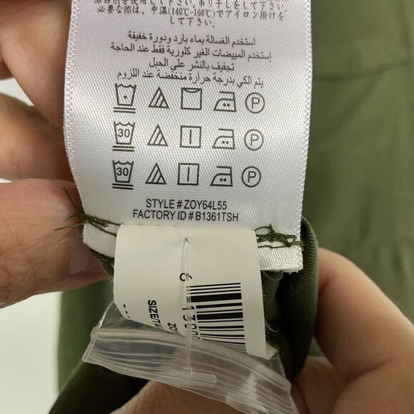 NWT BCBGeneration Olive Green Shirt Dress Button-Up Tab Sleeve Women's Small - Picture 11 of 14